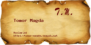 Tomor Magda névjegykártya